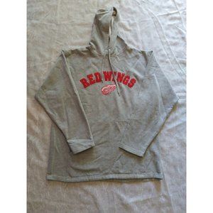 CSA Embroidered Detroit Red Wings Gray Hoodie Men's Medium
